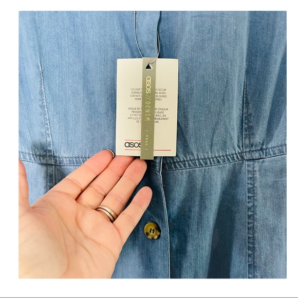Nwt ASOS DESIGN Tall denim tea dress - Picture 8 of 9